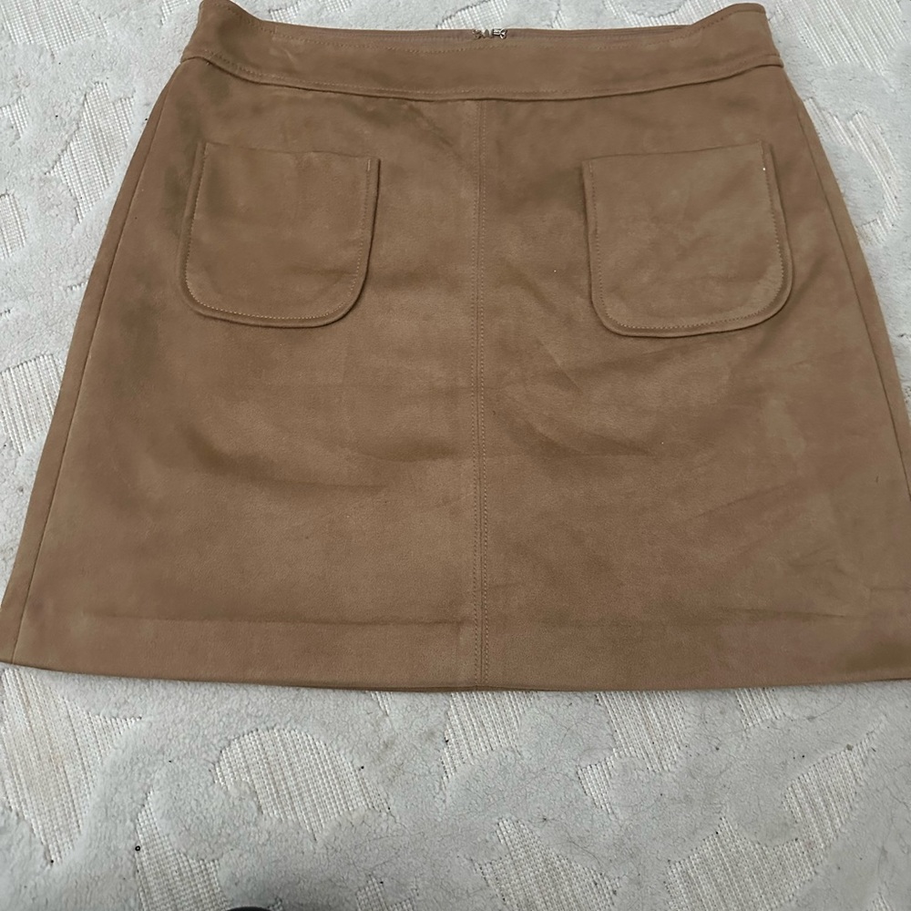 Loft Tan Suede Skirt